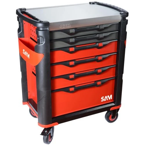 Servante 6 tiroirs + 200 outils en module ABS Sam Outillage - 416-200SVZ
